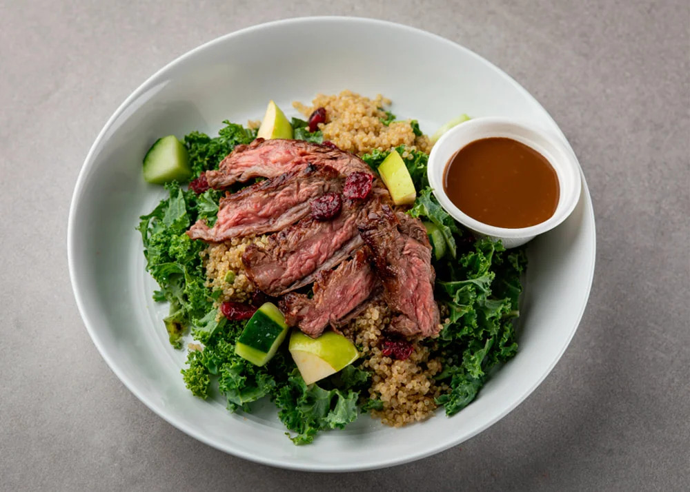 Organic Kale & Quinoa Salad with Skirt Steak